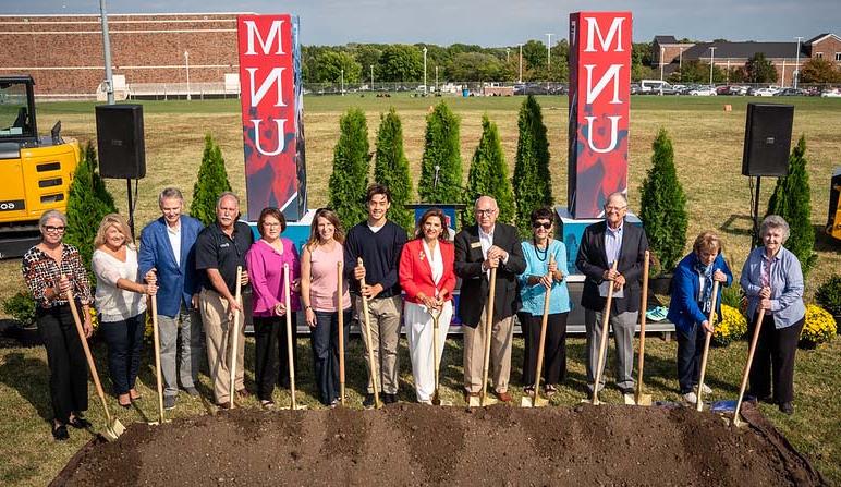 Lead donors shovels in hand, break ground on the Copeland Athletic Complex